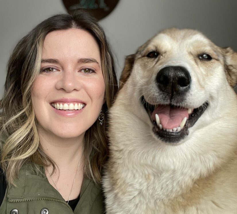 Lynn Gagnon, owner and trainer at Stoked Dogs Training & Behaviour and her dog Cody