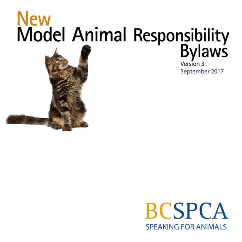 BC SPCA model animal responsibility bylaw