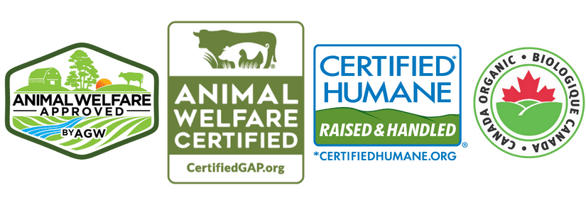 Animal welfare certification program labels