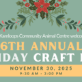 Holiday themed banner image that states "26th Annual Holiday Craft Fair"