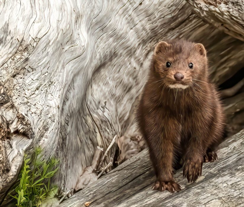 mink walking