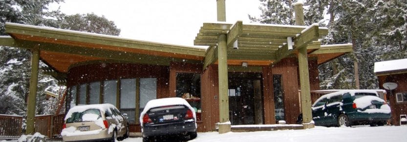 Wild ARC building on a snowy day
